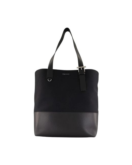 McQueen Black Shopping Bags for men