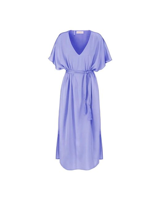 Ivi Purple Midi Dresses