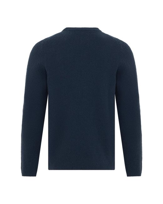 Fedeli Crew Neck Sweater in het Blue voor heren