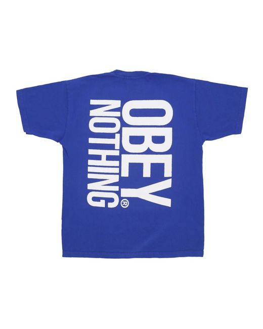 Obey Blue T-Shirts for men
