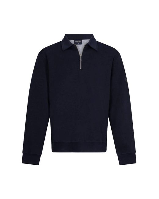 Cavallaro Napoli Ricavo Polo Sweat in het Blue voor heren