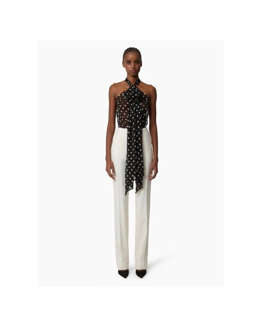 Nina Ricci Mouwloze Lavalliere Polka-Dot in het Black
