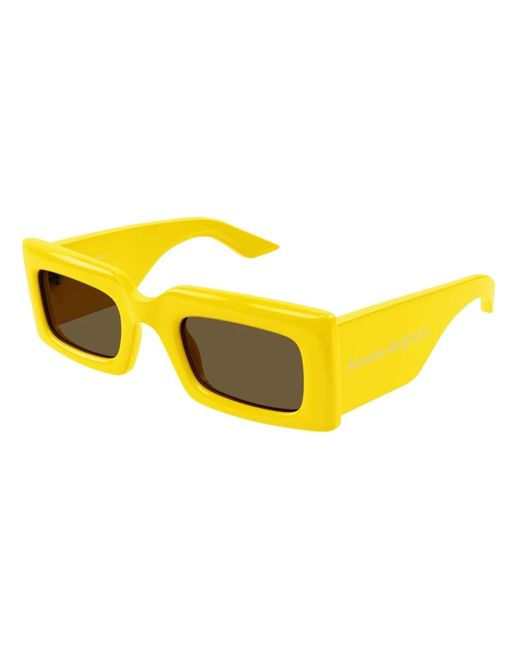 Alexander McQueen Yellow Sunglasses