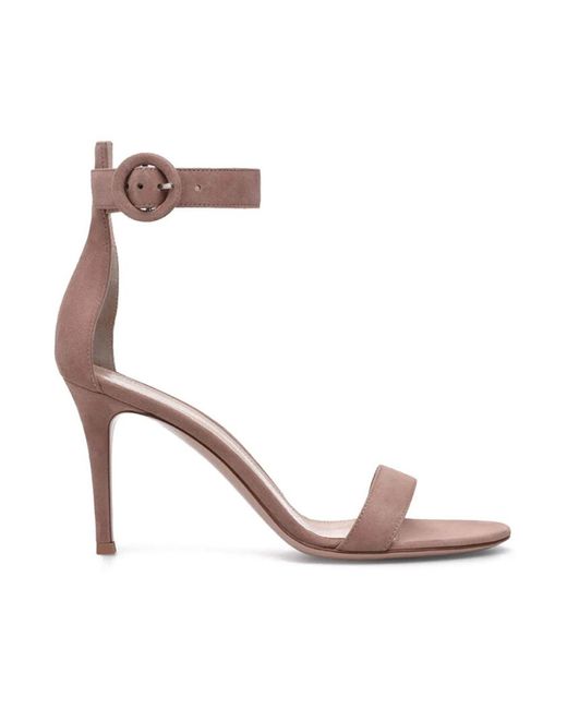 Gianvito Rossi Pink Strappy Heeled Sandals