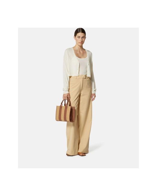 Silvian Heach Natural Palazzo-Hose Mit Gürtel