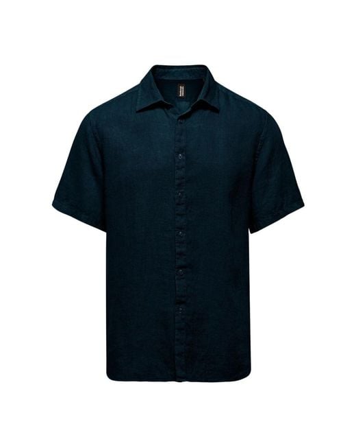 Bomboogie Blue Short Sleeve Shirts for men