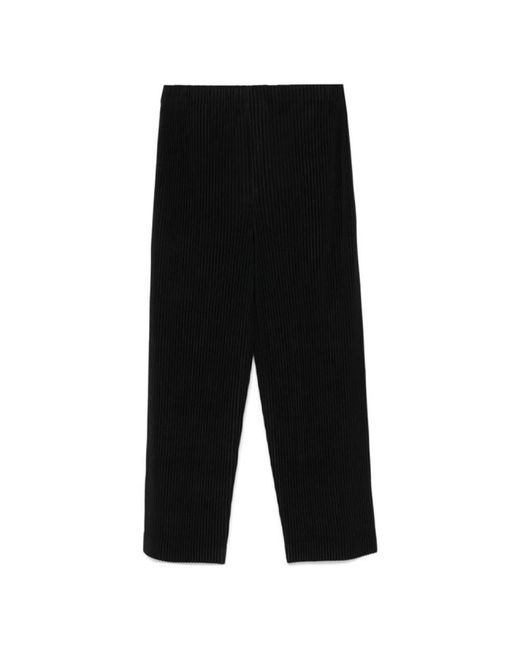 Issey Miyake Black Straight Trousers for men