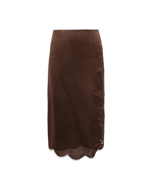Max Mara Brown Midi Skirts