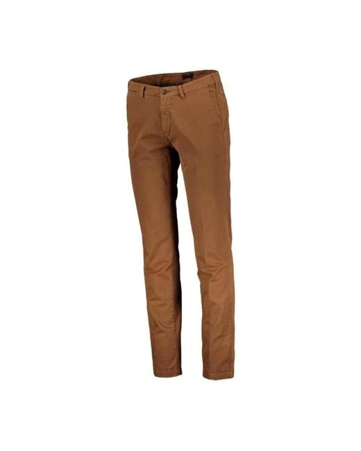 40weft Brown Straight Trousers for men
