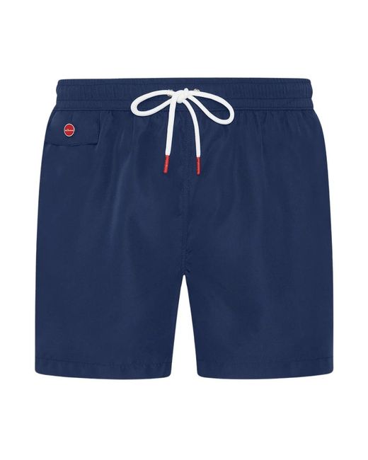 Kiton Badmode ,Blauw ,Polyester Swim Boxer Shorts in het Blue voor heren