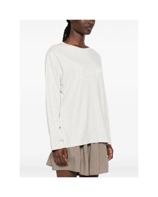 KENZO White Long Sleeve T-Shirts