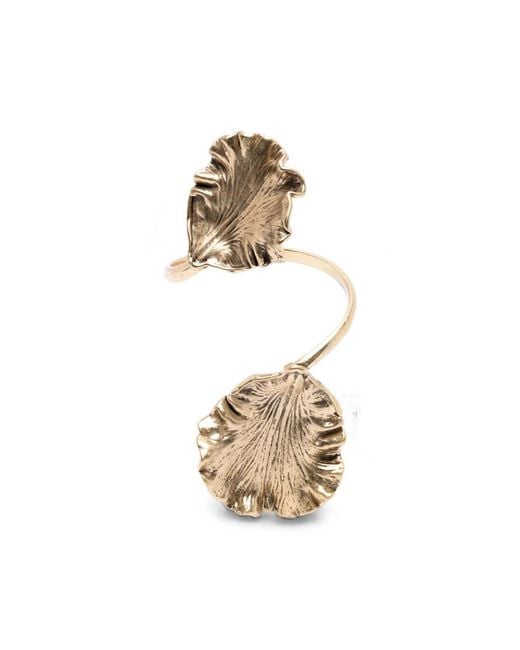 Cult Gaia Metallic Iris Leaf Cuff