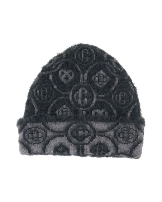 Casablanca Gray Fluffy Monogram Beanie