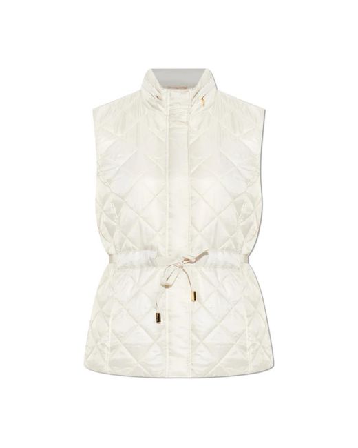 Michael Kors Jassen ,Leer Geïsoleerd Vest in het White