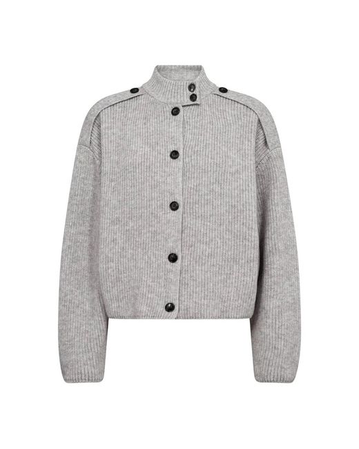 Cardigans co'couture de color Gray