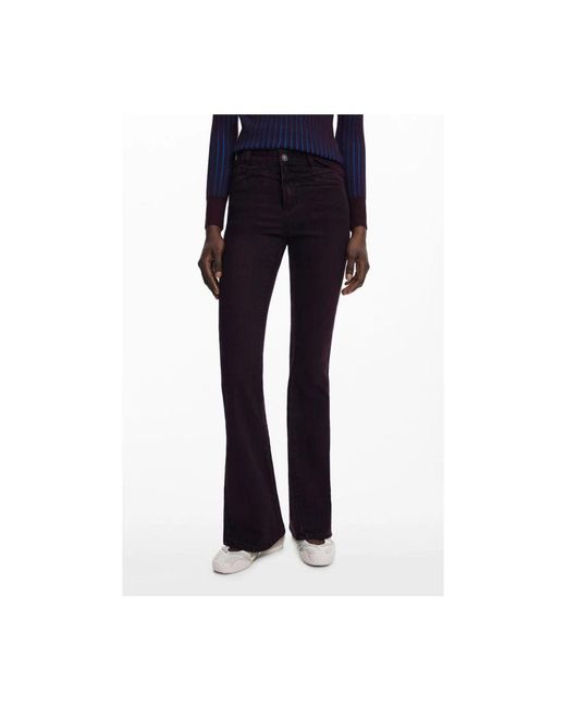 Desigual Purple Flared Jeans