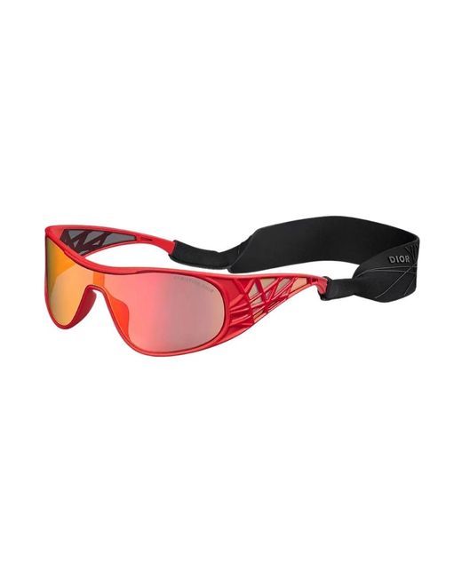 Dior Accessoires ,Rood ,Stijlvolle Zonnebril Voor Een Trendy Look in het Red voor heren