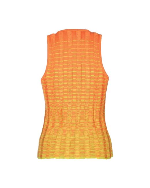 Amotea Orange Sleeveless Tops