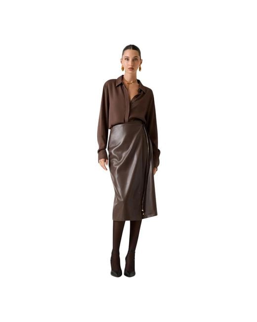 Marciano Brown Leather Skirts