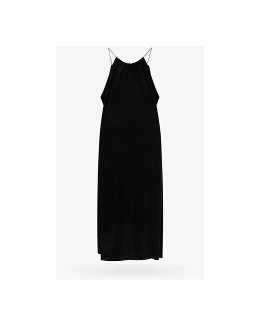 Givenchy Kleedjes ,Zwart ,V-Hals Midi Jurk in het Black