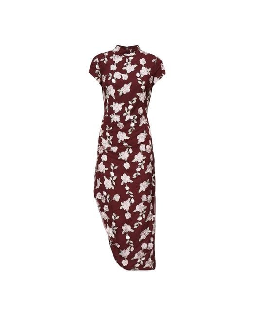 Midi Dresses ROTATE BIRGER CHRISTENSEN de color Red