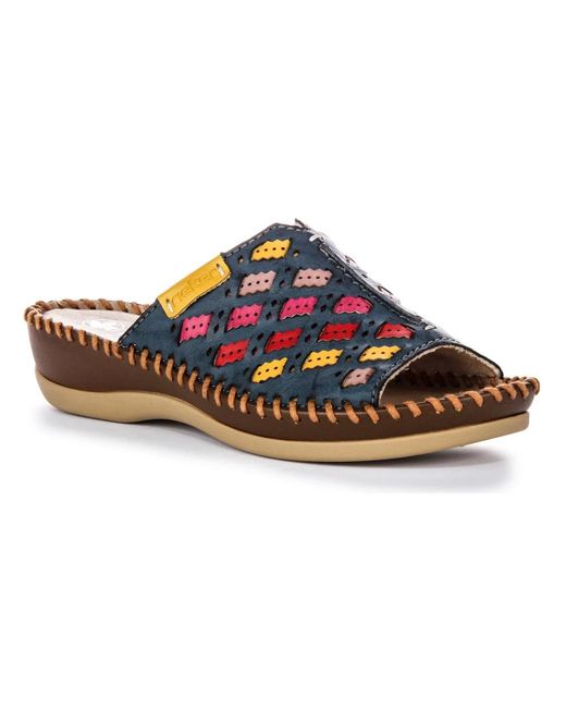 Rieker Blue Sliders