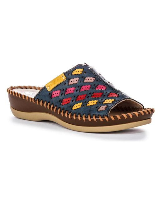 Rieker Blue Sliders