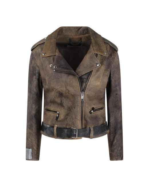 Golden Goose Deluxe Brand Green Leather Jackets