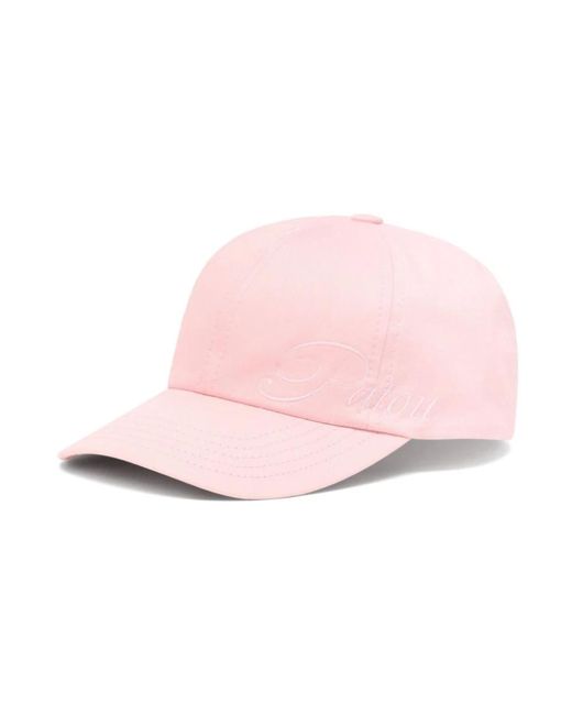 Patou Pink Rosa bestickte hüte gebogener schirm