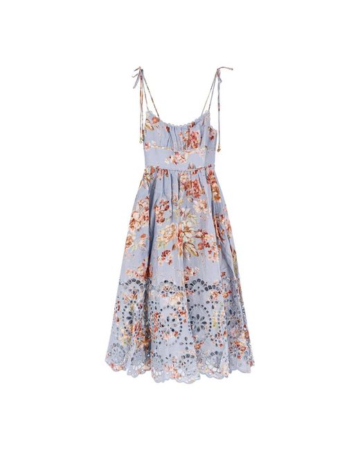 Zimmermann Kleedjes ,Veelkleurig ,Katoen Awaken Picnic Dress in het Blue