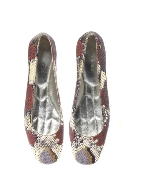 Baldinini Pink Python Print Ballerina