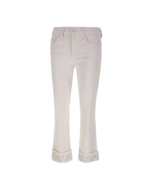 Liu Jo Gray Cropped Jeans