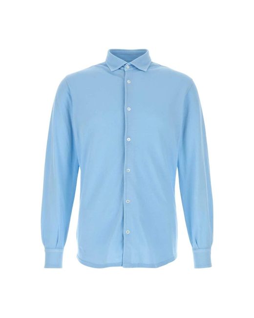 Fedeli Blue Casual Shirts for men