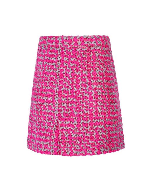 Essentiel Antwerp Enorme Tweed A-Lijn Rok in het Pink