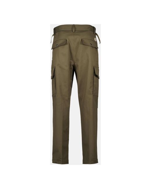 Moncler Green Straight Trousers for men