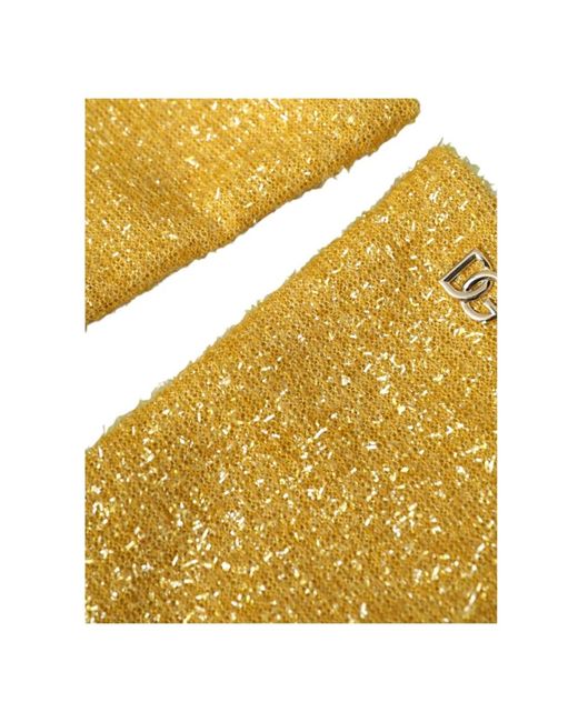 Dolce & Gabbana Yellow Gloves