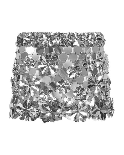 Rabanne Metallic Short Skirts