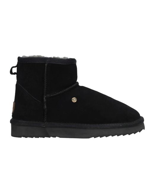 Warmbat Schoenen ,Zwart ,Suède Gezellige Wallaby Pantoffel in het Black