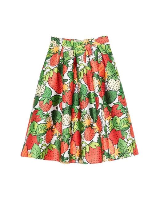 ALESSANDRO ENRIQUEZ Green Midi Skirts