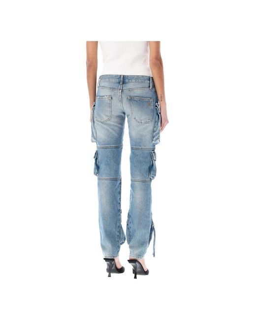 The Attico Blue Straight Fit Jeans