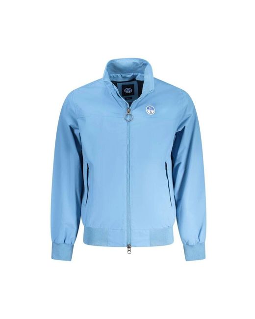 North Sails Hellblaue Polyamid Slim Fit Jacke in Blue für Herren