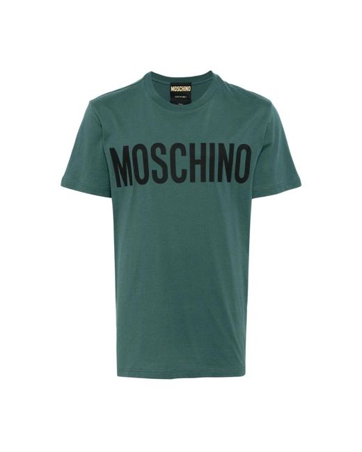 Moschino Grünes t-shirt mit logo-print in Green für Herren