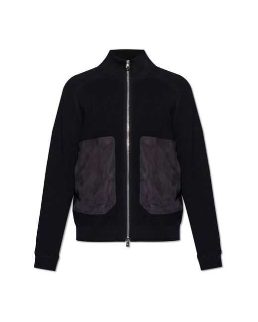 Moncler Blue Zip-Throughs for men