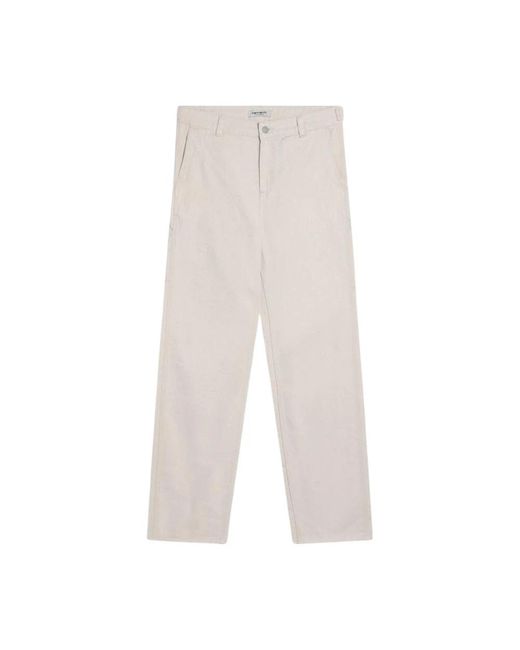 Carhartt White Straight Trousers