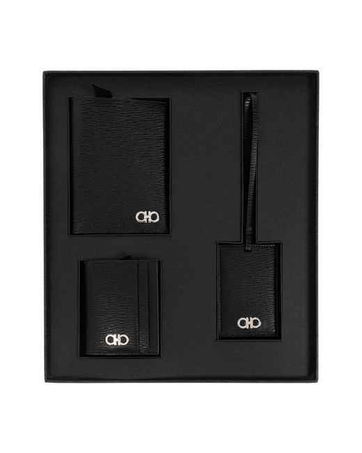 Ferragamo Accessoires ,Zwart ,Leer Wallets & Cardholders in het Black voor heren