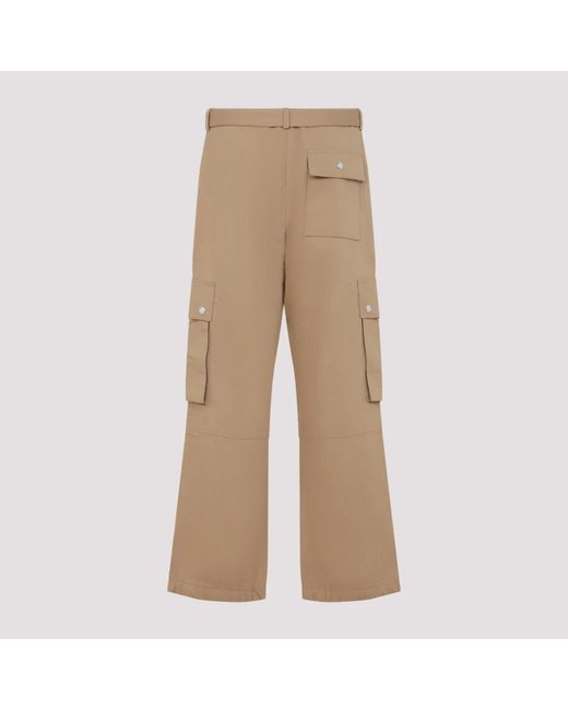 Jacquemus Wide Trousers in het Natural voor heren