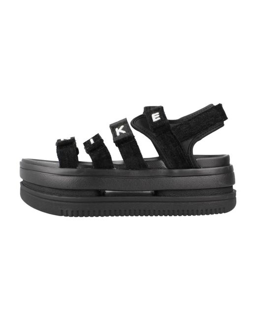 Nike Black Klassische flache sandalen
