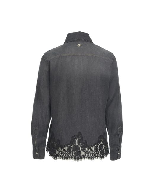 Liu Jo Denim Shirts in het Gray