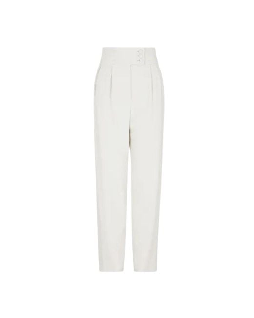 Giorgio Armani White Slim-Fit Trousers