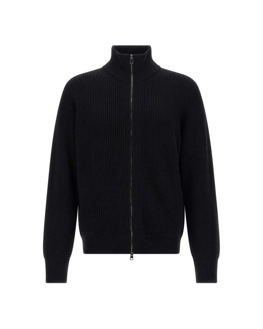 Roberto Collina Geribbelde Cardigan in het Blue voor heren